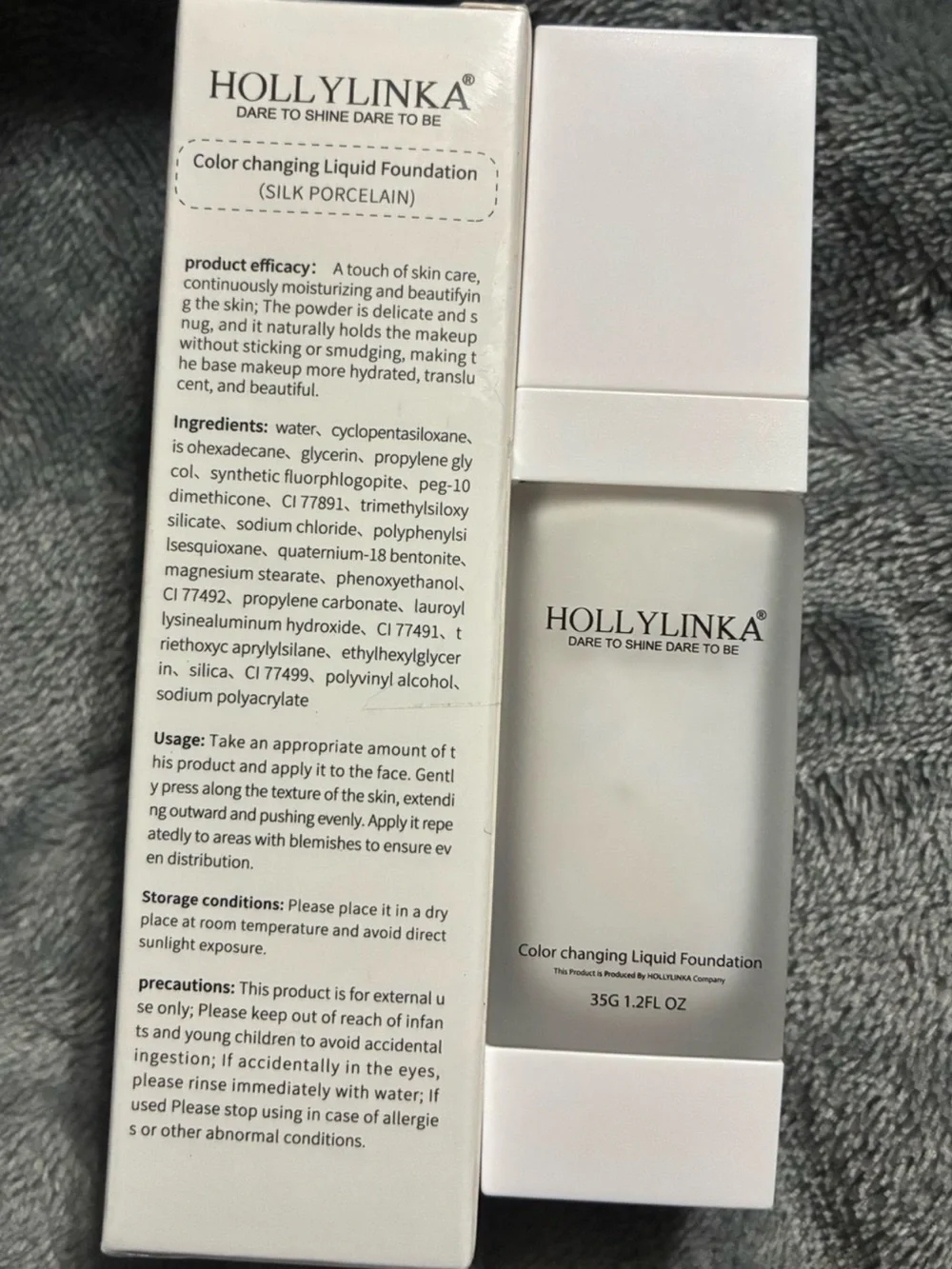 * NIB Hollylinka Color Changing Liquid Foundation - Golden Mocha (35g)